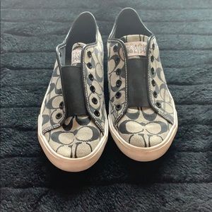 Coach Classic Print Slip On Tennis Shoes